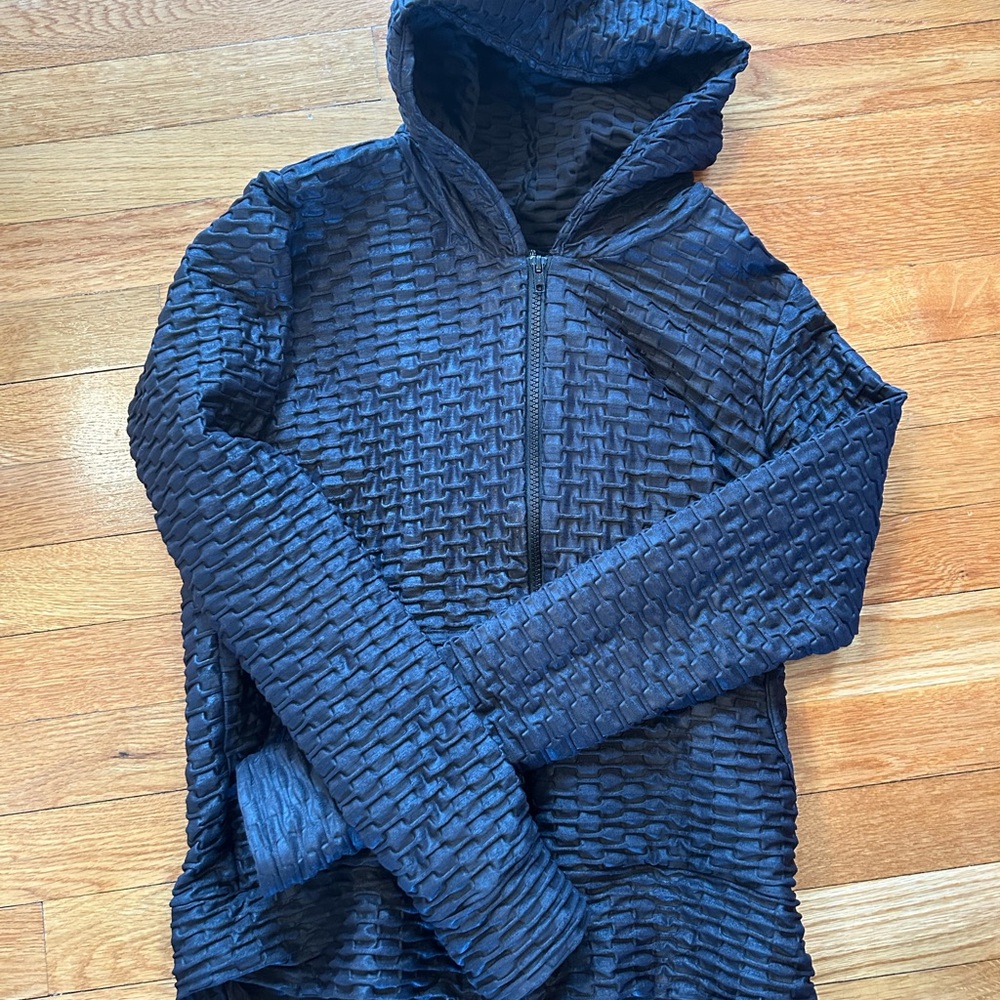 NWOT Booty by Brabants Chrome black jacket zip up hooded one size NEVER USED